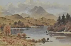 Loch Ard near Aberfoyle by Herbert Moxon Cook, 1922, watercolour, offered Aug 2025