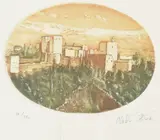Torre de la Vela by Ubaldo Hernandez, pencil, offered Aug 2025