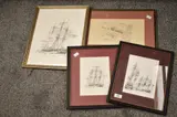 Landscape scene by Dan Darey, 1977, pencil, offered Jul 2025