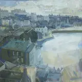 St Ives at Daybreak by Tom Wanless, gouache, offered Jul 2025