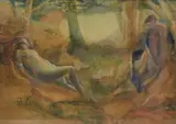 Death of Procris by John Riley Wilmer, watercolour, offered Jul 2025