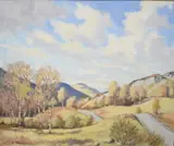 The Road to Stronachlacher by Robert Thompson, oil on board, offered Jul 2025