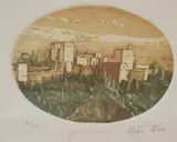 Torre de la Vela by Ubaldo Hernandez, pencil, offered Jul 2025