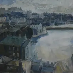 St Ives at Daybreak by Tom Wanless, gouache, offered Jun 2025