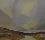 Untitled but thought to be Road to Leenane by Desmond Turner, watercolour, offered Jun 2025