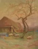 'Evening in late Autumn by T. Murray Bernard Blaydon, watercolour, offered Jun 2025