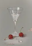 Still life study by Marisa Maloll, oil on board, offered Jun 2025