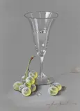 Still life study by Marisa Maloll, oil on board, offered Jun 2025