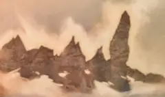 Storr Rocks, Skye by Peter Barton, oil on paper, offered Jun 2025