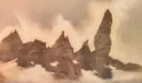 Storr Rocks, Skye by Peter Barton, oil on paper, offered Jun 2025