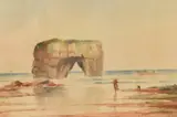 With sea arch by Frederick William Reaveley, watercolour, offered Jun 2025