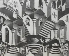 Convex & Concave by M. C. Escher, print, offered May 2025