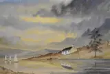 Autumnal coastal scene by Berkeley Lowndes Moir, watercolour, offered May 2025