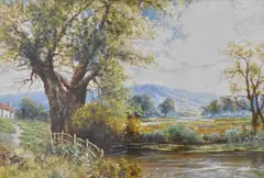 Entitled ' by Eric Seymour, watercolor, offered May 2025