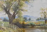 Entitled ' by Eric Seymour, watercolor, offered May 2025