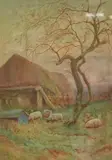 'Evening in late Autumn by T. Murray Bernard Blaydon, watercolour, offered May 2025