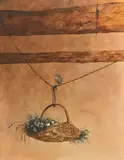 Building the Nest by Ron Bone, 1994, acrylic on board, offered May 2025