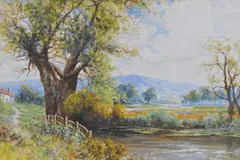 Entitled ' by Eric Seymour, watercolor, offered Apr 2025