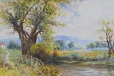 Entitled ' by Eric Seymour, watercolor, offered Apr 2025