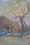'Evening in late Autumn by T. Murray Bernard Blaydon, watercolour, offered Apr 2025