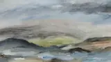 A group of six abstracted landscape watercolours by Ron Thomas, watercolor, offered Apr 2025