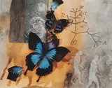 A Group of Six Surreal Collages by Olivia Parker, ink, offered May 2026