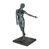 The longing by Dev Basra, Patinated bronze, mounted on a square bronze plinth, sold May 2026