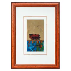 Untitled No by Andrea Cresti, Oil on board, sold Apr 2026