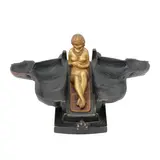 Erotic metamorphic model of a sphinx opening to reveal a by Franz Xavier Bergmann, bronze, sold Apr 2026