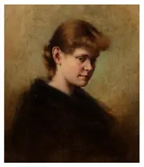 Portrait of a young Lady by Franz von Lenbach, oil on board, offered Apr 2026