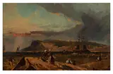 Ships off the Yorkshire coast by John Warkup Swift, oil on board, offered Apr 2026