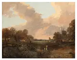 Figures in the countryside by Joseph Paul, oil on panel, offered Apr 2026