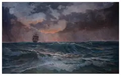 Untitled by Władysław Stachowski, oil on canvas, sold Apr 2026
