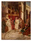 Jesus Amidst the Doctors in the Temple by William Hole, oil on canvas, sold Apr 2026