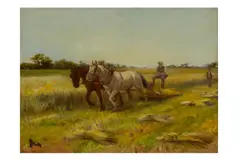 A study for Bread Winners by Thomas Blinks, oil on canvas, offered Apr 2026