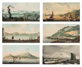 Campi Phlegraei' (1776-1779) etchings with original hand-colouring in watercolour Each unframed: 19.6 x 37.7 cm by Pietro Fabris, watercolour, offered Apr 2026