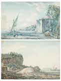 A view over the gulf of Bala by Abraham-Louis-Rodolphe Ducros, watercolour, sold Apr 2026