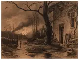 Hier by Louis Émile Dardoize, charcoal on paper, sold Apr 2026