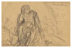 Geniusz Kazimierza Wielkiego ratujący Polskę by Jan Matejko, pencil, sold Apr 2026