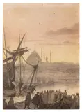 View of Constantinople by George Philip Reinagle, ink and watercolour, sold Apr 2026