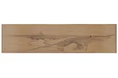 View of a distant mountains pencil on paper Unframed: 8 x 21.5 cm by Edward Lear, pencil on paper, sold Apr 2026
