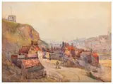 View of Whitby Abbey and town and Robin Hood's Bay by Alfred Crowdy Lovett, watercolour, offered Apr 2026