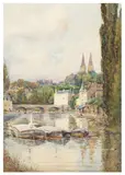 Views of Blois, France first signed 'A C Lovett' (lower left), second with a preparatory sketch (verso) watercolour First unframed: 37 x 26 cm by Alfred Crowdy Lovett, watercolour, offered Apr 2026