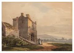 Gatehouse at Morpeth by John Varley, watercolour, sold Apr 2026