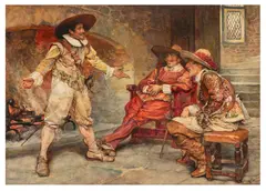 That's what she said by Edgar Bundy, watercolour, sold Apr 2026