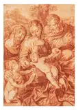 The Holy Family with St by Anton Joseph von Prenner, drawing, offered Apr 2026