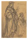 Saint Casimir by Jan Matejko, pencil, sold Apr 2026