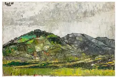 Landscape by Robert Hill, oil on canvas, sold Mar 2026