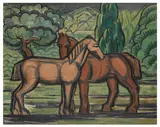 Untitled by Arnold Auerbach, oil on canvas, sold Mar 2026
