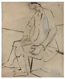 Poet in a landscape tempera on board Painted circa 1944 Dimensions:48.3 x 39.2 cm by John Craxton, oil, offered Mar 2026